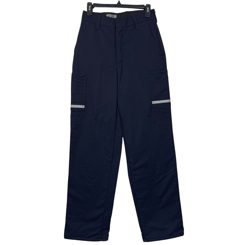 FedExVF Imagewear Tom Herman FLEECE LINED Cargo Work Pants 28x32 Reflective Blue